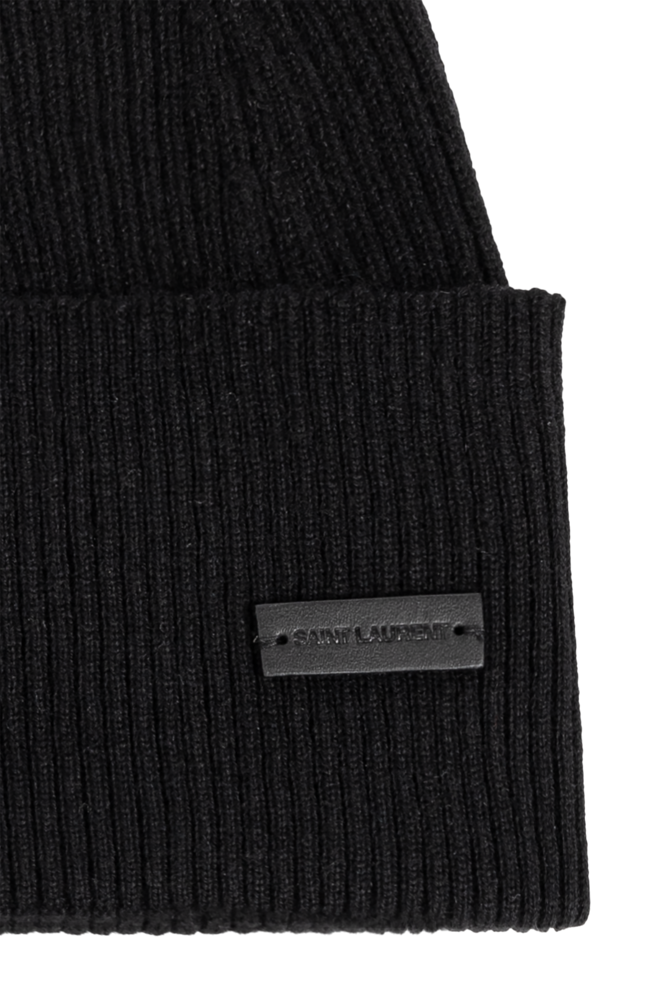 Black Hat with logo patch Saint Laurent - Vitkac Italy
